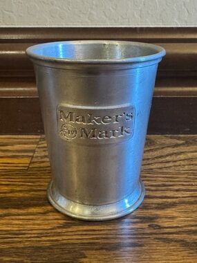 Maker’s Mark Mint Julep Pewter Cup - Silver Drink Tumbler Kentucky Derby 12 oz